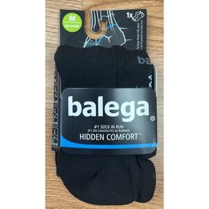 Balega Hidden Comfort 1 Pair Black No Show Socks Unisex Size Medium NEW